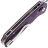 Нож Tenable Shard stonewash сталь 14C28N рукоять Diamond pattern Purple G10