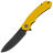 Нож Petrified Fish WaterSpout black PVD сталь 14C28N рукоять Yellow G10