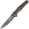 Нож WE Knife 702XI polished gray сталь M390 рукоять Gray Titanium/Copper Foil CF (WE07B-3)