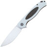 Нож Petrified Fish Stamp satin сталь D2 рукоять White G10/CF