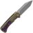 Нож QSP Rhino stonewash сталь M390 рукоять Bronze Titatanium/MokuTi (QS143-D)