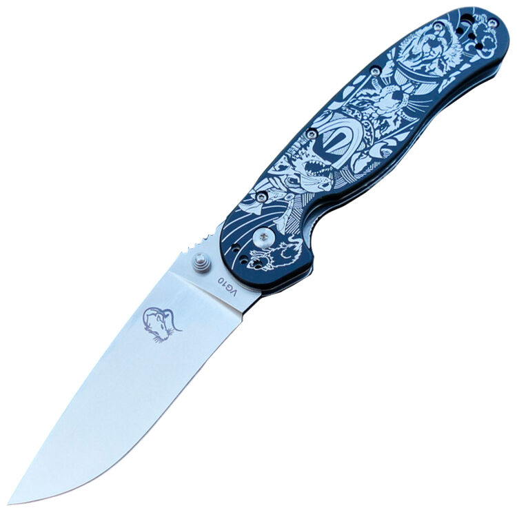 Нож Steelclaw Крыса Самурай сталь VG10 рукоять Black Aluminum