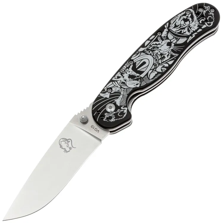 Нож Steelclaw Крыса Самурай сталь VG10 рукоять Black Aluminum