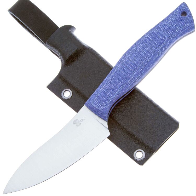 Нож Owl Knife Canadian-S сталь N690 рукоять микарта Джинс фиолетовая