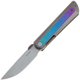 Нож Kizer Quoll stonewash сталь S45VN рукоять Titanium/Crystallized Ti