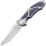 Нож Real Steel Exorcist stonewash сталь S35VN рукоять Titanium/Purple Haze FatCarbon (9411FP)