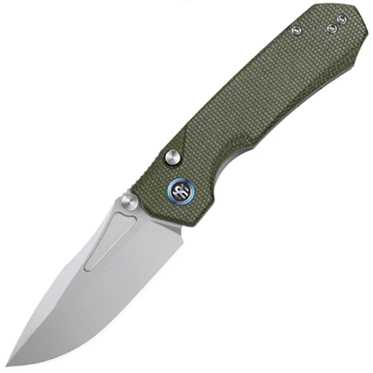 Нож Remette Rhino stonewash сталь 14C28N рукоять Green Micarta (MC25A)