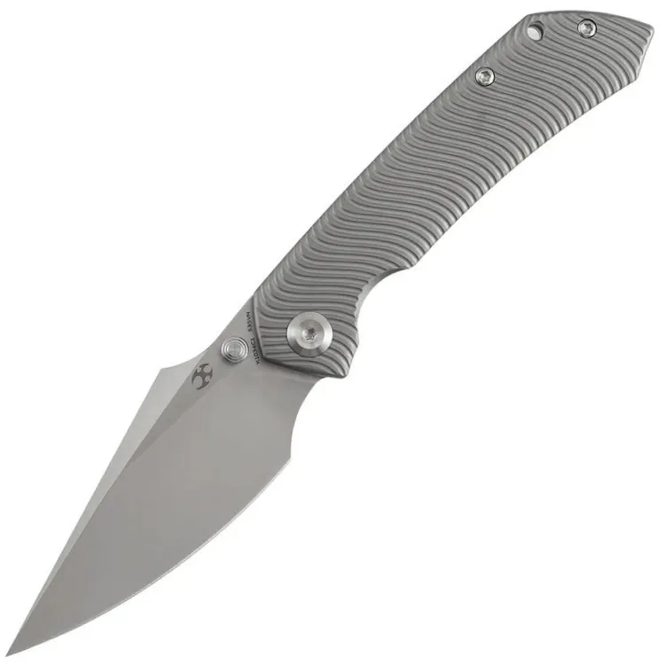 Нож Kansept Fenrir satin сталь S35VN рукоять Water Ripple Gray Titanium