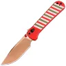 Нож CJRB Bolt Christmas LE Rose Gold сталь AR-RPM9 рукоять All Wrapped Up G10