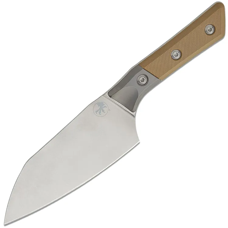 Нож кухонный Microtech 6" Santoku сталь M390MK рукоять Ti/Coyote Tan G10 (3200B-10CE)