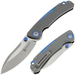 Нож Maxace Toucan cталь 10Cr15CoMoV рукоять Grey G10/Blue aluminium (OM05-2-B)
