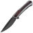 Нож Kansept Kratos black сталь S35VN рукоять Titanium/Red/Black Carbon Fiber
