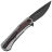 Нож Kansept Kratos black сталь S35VN рукоять Titanium/Red/Black Carbon Fiber