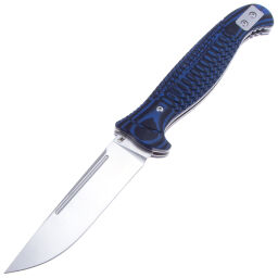 Нож Reptilian Финка 3 сталь D2 рукоять Black/blue G10