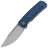 Нож Petrified Fish Beluga stonewash сталь K110 рукоять Blue Micarta