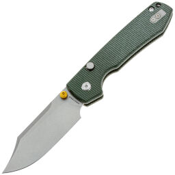 Нож Vosteed Raccoon Bowie TLL stonewash сталь 14C28N рукоять Green Micarta