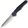 Нож WE Knife 702XI satin сталь M390 рукоять Blue Titanium/Shredded CF (WE07B-1)