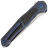 Нож WE Knife 702XI satin сталь M390 рукоять Blue Titanium/Shredded CF (WE07B-1)