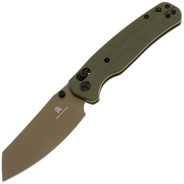 Нож Bestechman Cicada's Wing gold сталь 10Cr15MoV рукоять OD Green G10 (BMK06C)