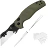 Нож Kizer C01C Uti 1 black сталь SK5 рукоять Green G10