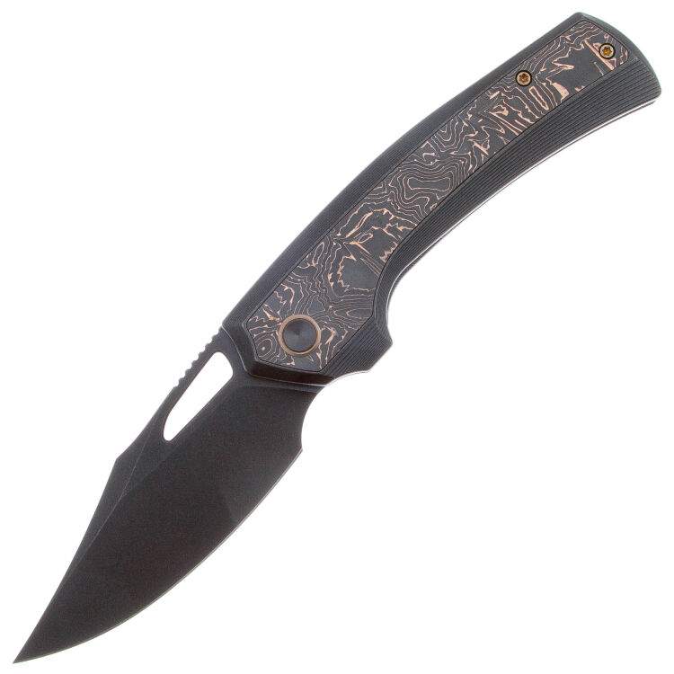 Нож WE Knife Nefaris blackwash сталь CPM-20CV рукоять Black Ti/Copper Foil CF (WE22040F-1)