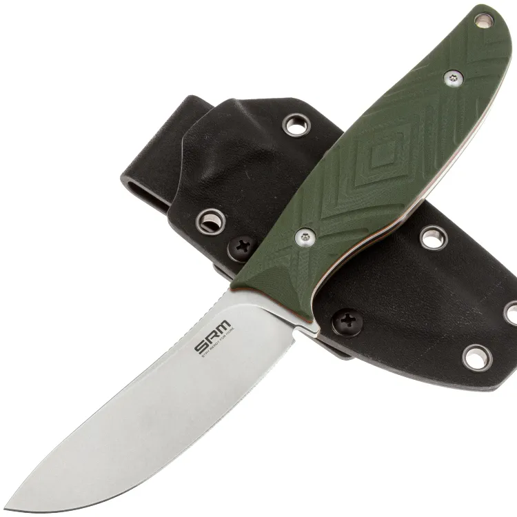 Нож SRM Fossa beadblast сталь 14C28N рукоять Green G10 (605T-GP)