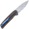 Нож We Knife Speedster сталь Heimskringla Damasteel рукоять Black Titanium (WE21021B-DS1)