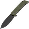 Нож Petrified Fish Tunny blackwash сталь 14C28N рукоять Green Micarta