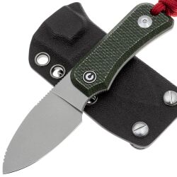 Нож CIVIVI Baby Banter Fixed stonewash сталь Nitro-V рукоять Green Canvas Micarta (C23045-2)