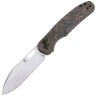 Нож Kizer HIC-CUP stonewash сталь S35VN рукоять Dark Matter Copper FatCarbon