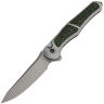 Нож WE Knife 702XI stonewash сталь M390 рукоять Gray Titanium/Jungle Wear FatCarbon (WE07B-4)