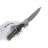 Нож WE Knife 702XI stonewash сталь M390 рукоять Gray Titanium/Jungle Wear FatCarbon (WE07B-4)