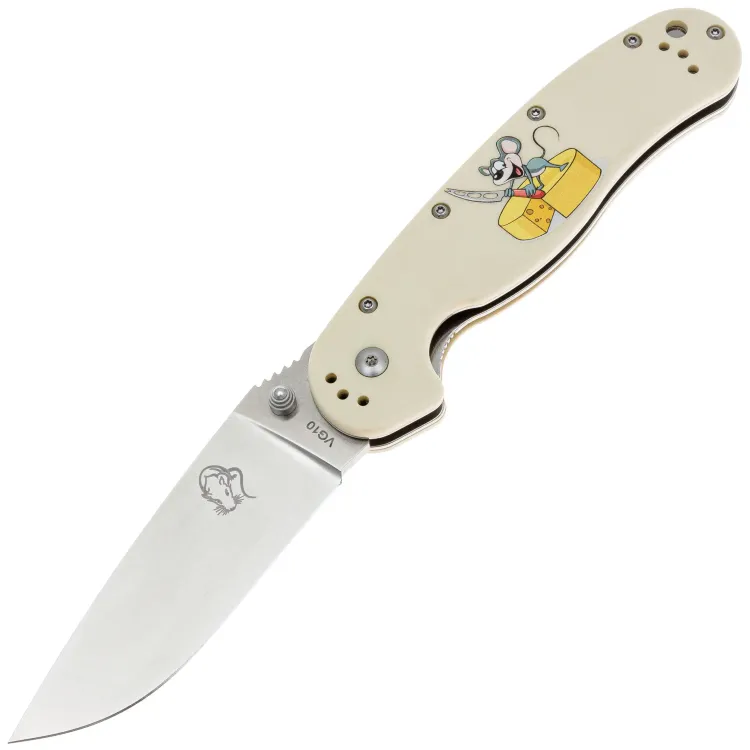 Нож Steelclaw Крыса Сыр сталь VG10 рукоять White G10