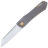 Нож Real Steel Solis satin сталь N690 рукоять Gold/Grey Titanium (7062G)