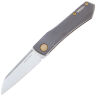 Нож Real Steel Solis satin сталь N690 рукоять Gold/Grey Titanium (7062G)