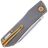 Нож Real Steel Solis satin сталь N690 рукоять Gold/Grey Titanium (7062G)