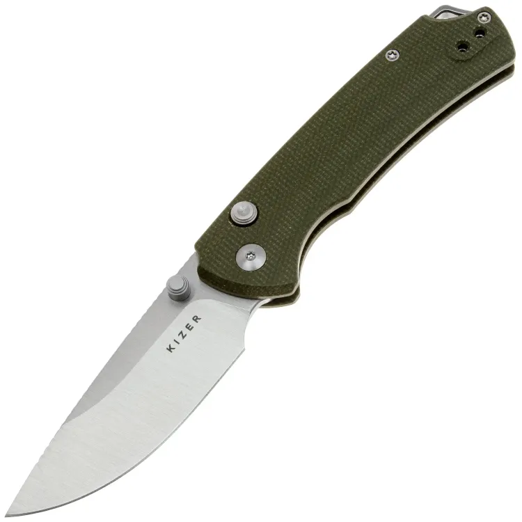 Нож Kizer T1 BD satin сталь Nitro-V рукоять Green Micarta
