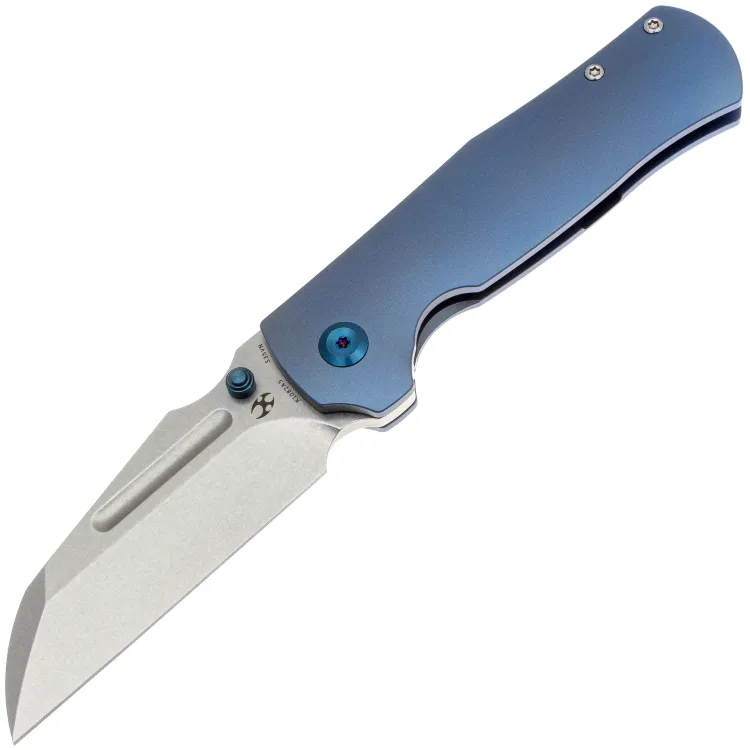 Нож Kansept Dreadnaught stonewash сталь S35VN рукоять Blue Titanium
