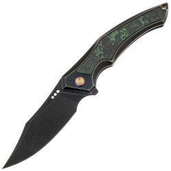 Нож WE Knife Orpheus blackwash сталь 20CV рукоять Black/Bronze Ti/Jungle Wear FatCarbon (WE23009-1)