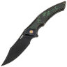 Нож WE Knife Orpheus blackwash сталь 20CV рукоять Black/Bronze Ti/Jungle Wear FatCarbon (WE23009-1)