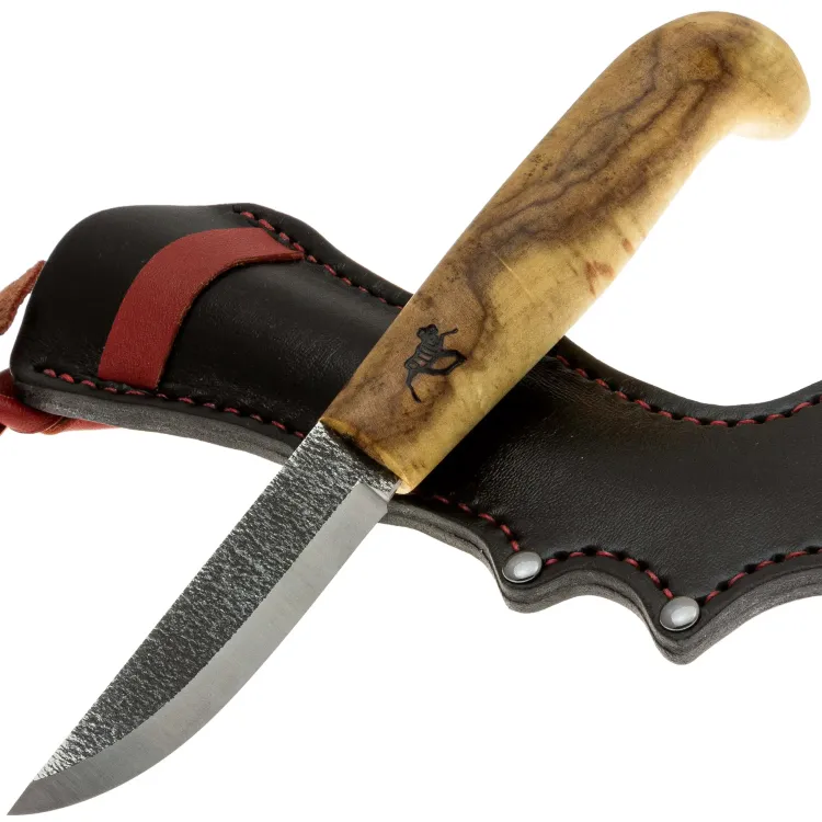 Нож Финка Стандарт сталь D2 рукоять Кап клёна (Дух Диких Лесов)