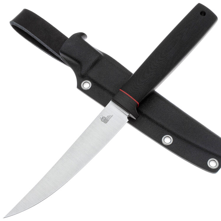 Нож филейный Owl Knife F130 сталь N690 рукоять черный G10