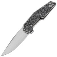 Нож We Knife OAO satin сталь 20CV рукоять Gray Ti/Aluminum Foil CF (WE23001-1)