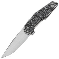 Нож WE Knife OAO satin сталь 20CV рукоять Gray Ti/Aluminum Foil CF (WE23001-1)