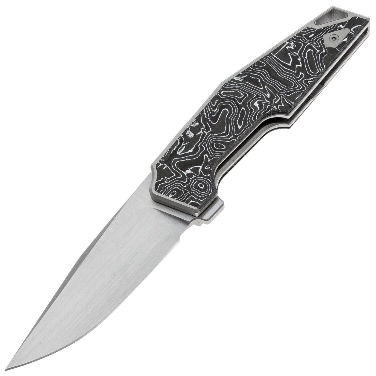 Нож WE Knife OAO satin сталь 20CV рукоять Gray Ti/Aluminum Foil CF (WE23001-1)