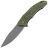 Нож Petrified Fish Hairtail dark stonewash сталь K110 рукоять Green Micarta