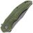 Нож Petrified Fish Hairtail dark stonewash сталь K110 рукоять Green Micarta