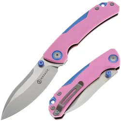 Нож Maxace Toucan cталь 10Cr15CoMoV рукоять Pink G10/Blue aluminium (OM05-2-C)