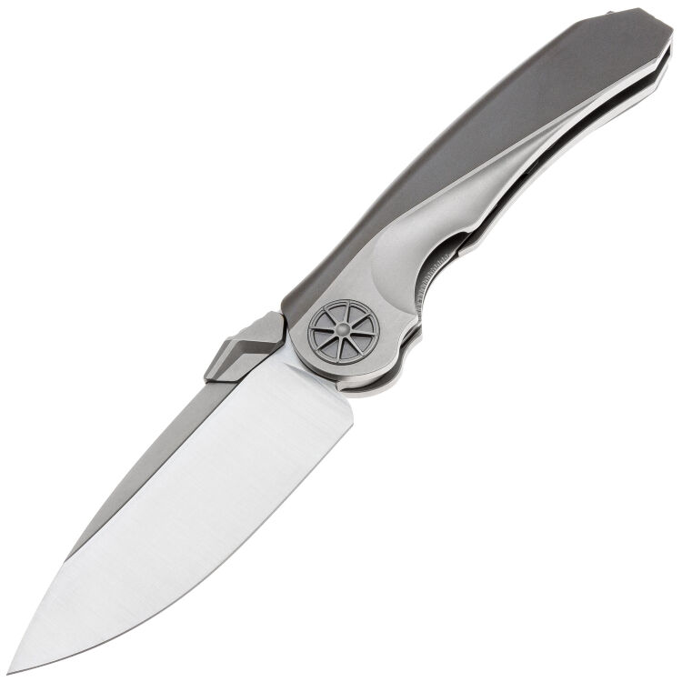 Нож Rike Knife Tissot 1 сталь M390 рукоять Grey/DLC Titanium