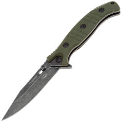 Нож НОКС Геккон Blackwash сталь AUS8 рукоять Olive G10 (340-580406)